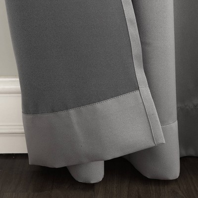 Gray Room Darkening Grommet Curtain Panel, 54" x 63"