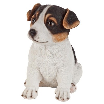 Design Toscano Jack Russel Terrier Puppy Partner Collectible Dog Statue - Multicolored