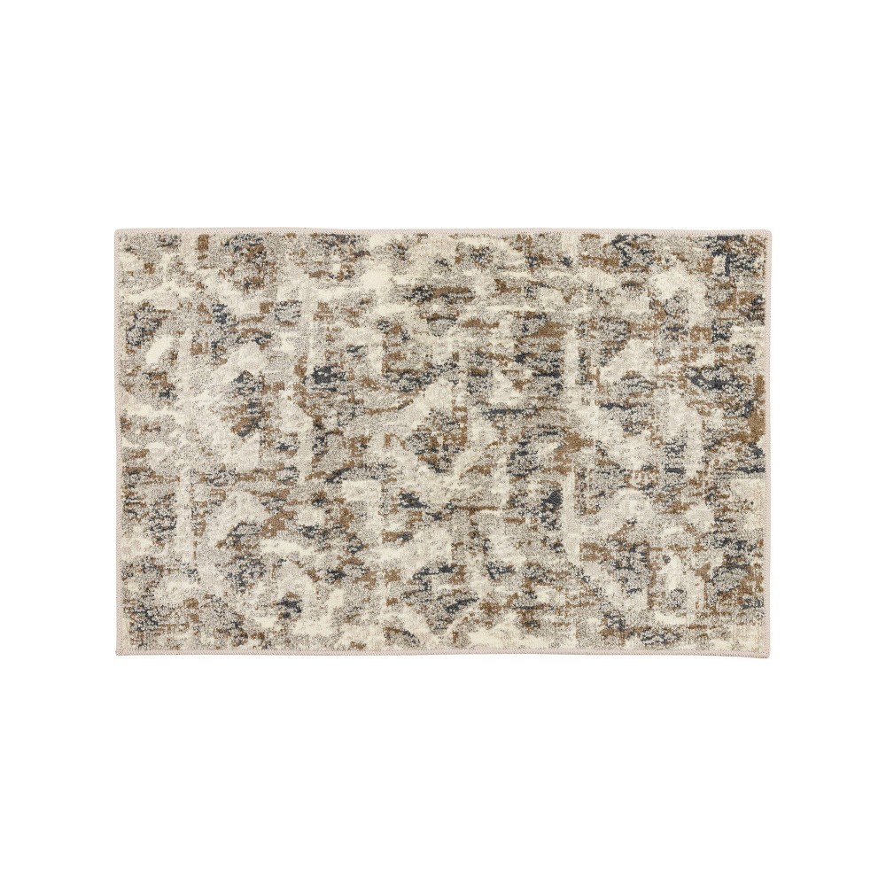 Photos - Doormat 2'x3' Eliot Geo Scatter Area Rug Tan/Beige/Gray - Threshold™