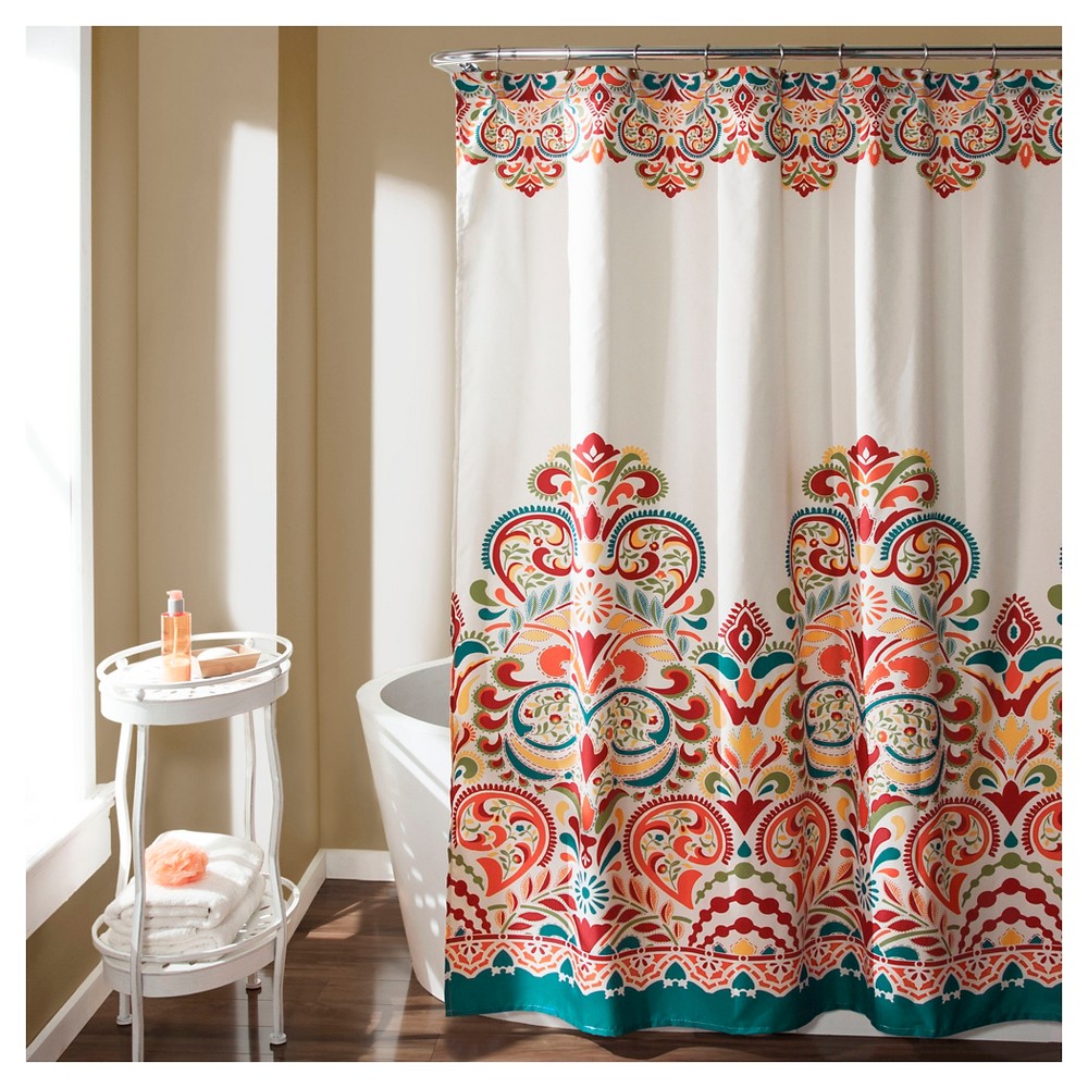 Clara Kids' Shower Curtain Turquoise - Lush Décor