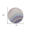 Beige Purple And Ivory Abstract Washable Indoor Outdoor Area Rug - 3 of 4