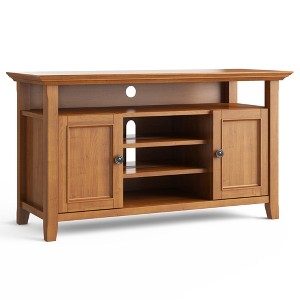 54" Wood TV Media Stand with Two Side Doors, Adjustable Shelves and Cord Management for Living Room and Bedroom - 1 of 4