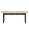 Resenkos Computer Desk, Office Desk, Study Desk,70.8" Executive Desk, Wood Computer Office Desk Conference Table,Rustic Brown & White - 2 of 4