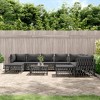 vidaXL Patio Furniture Set 10 Piece Garden Sectional Sofa with Cushions Steel - Anthracite - 2 of 4