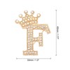 Unique Bargains Women Rhinestone Initial Alphabet Badges Pins and Clips - 2 of 4