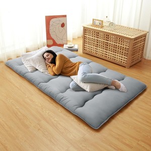 Japanese Futon Mattress, Foldable Floor Sleeping Pad, Tatami Mat for Home, Camping Mattress - 1 of 4