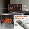 CLIHOME 24 inch Three Sided Glass Electric Fireplace Freestanding Heater - 3 of 4