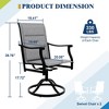 2PCS Outdoor Swivel Dining Chairs With Textilene Breathable Back, Patio Swivel Rocker Chairs for Poolside Lawn Garden - 2 of 4