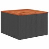 5 Piece Patio Sofa Set with Cushions Black Poly Rattan vidaXL - 3 of 4