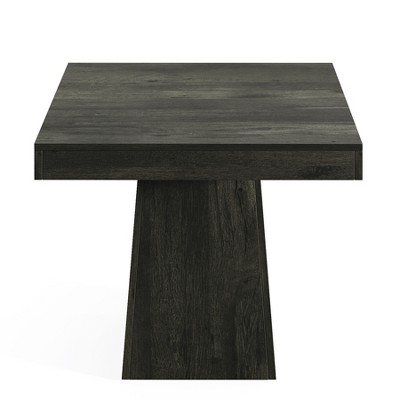 Lirago Black 31.5" Square Dining Table Engineered Wood 31.5x31.5x29.53 4-Seater Farmhouse Kitchen Table