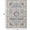 Acekool Vintage Floral Rug - Washable 6x9 Boho Carpet with Non-Slip Back - 2 of 4
