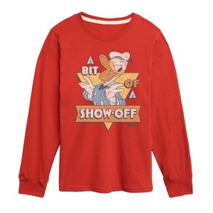 Boys' - Disney - Donald Bit Of A Show Off Long Sleeve Graphic T-Shirt - 1 of 4
