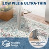 2x6FT Modern Washable Area Rug for Living Room, Floral Printed Floor Rug with Non Slip Backing, Low Pile Stain Resistant Carpet for Dorm Office - 4 of 4