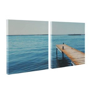 (Set of 2) 20"x20" Etang de Thau by Laura Evans Unframed Wall Canvas Set - Kate & Laurel All Things Decor: Modern Nautical Wall Art - 1 of 4