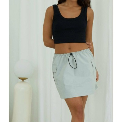 Women's Freya Parachute Cargo Mini Skirt - Pretty Garbage M