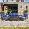 Gymojoy 7 Piece Outdoor Wicker Sofa with Patio Chairs with Coffee Table and Ottoman Sets - 2 of 4