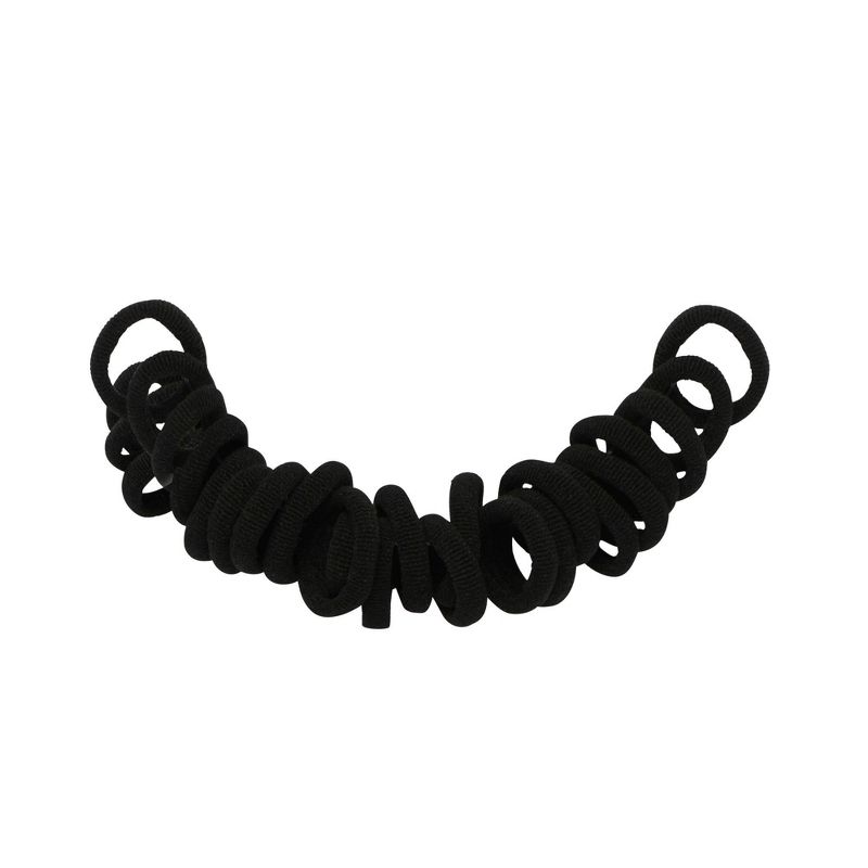 Gimme Beauty X-Fine Mini Hair Tie Bands - Black - 25ct, 3 of 9