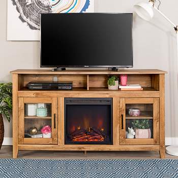 Ackerman Modern Transitional Tall with Electric Fireplace TV Stand for TVs up to 65" - Saracina Home