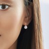 EVERLY JEWELRY |  Sterling Silver 3 1/6 CT DEW Created Moissanite-White LeverBack Earrings - 4 of 4