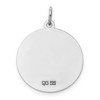 Black Bow Jewelry Sterling Silver, Makayla Collection, 20mm Disc Initial K Pendant - 3 of 4