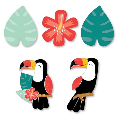 Big Dot of Happiness Calling All Toucans - DIY Shaped Tropical Bird Baby Shower or Birthday Party Cut-Outs - 24 Count