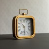 Rounded Corner Brass Tabletop Clock with Handle and Glass by Foreside Home & Garden - 2 of 4