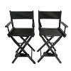 VYNXARIA Casual Home Director's Chair, Black Frame/Black Canvas,Suitable for adults, foldable style, 2pcs/set populus - 2 of 4