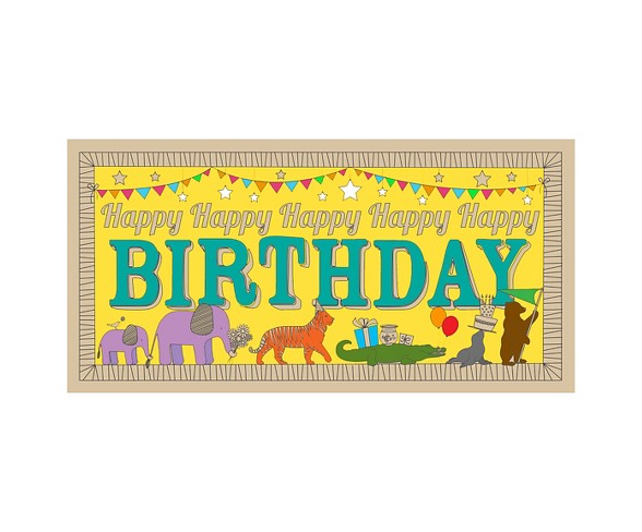 Lullubee Giant Coloring Mural - Birthday Parade