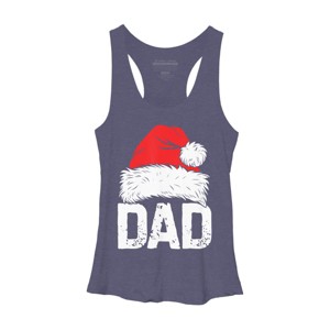 Women's Design By Humans Dad Santa Christmas By NekoShop Racerback Tank Top - 1 of 3