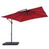 Sonkuki 8.2 x 8.2 Ft. Patio Offset Umbrella With Base for Garden, Backyard and Poolside - 2 of 4