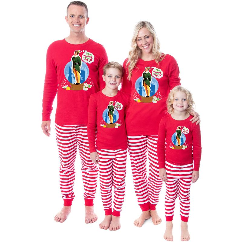 Elf The Movie Film Christmas Hug Sleep Tight Fit Family Pajama Set, 1 of 5