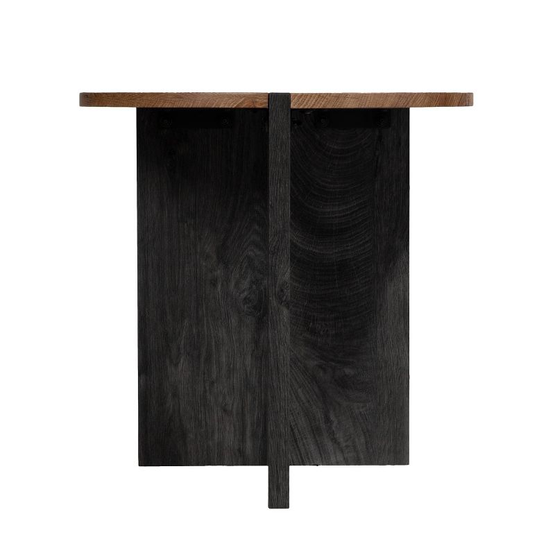 Wolbets Round Side Table Natural/Black - Aiden Lane, 4 of 11
