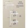 2-4 ft Adjustable Closet System - Metal Shelving Unit with 2 Rods & Shelves, 141 lb Capacity, for Wardrobe/Pantry, Cloud White - 3 of 4