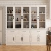 FUFU&GAGA Large Combo Storage Cabinet Glass Door Display Cabinet Combined Cabinet Organiser - 2 of 4