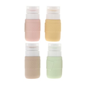 Unique Bargains Portable Lotion Box for Travel Camping 60ml 2.03Oz Light Brown Light Green 1 Set - 1 of 4