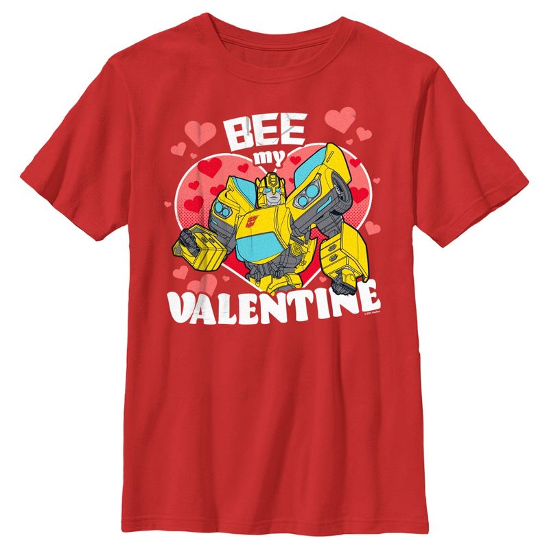 Boy's Transformers Bumblebee Bee My Valentine T-Shirt, 1 of 5