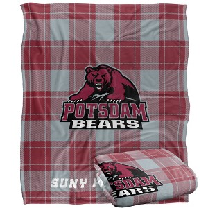 State University Of New York At Potsdam Campus Plaid Spirit Silky Touch Super Soft Throw Blanket 50x60 - 1 of 4
