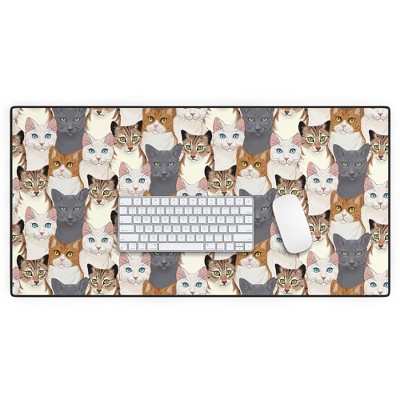Avenie Cat Portraits Desk Mat - Deny Designs