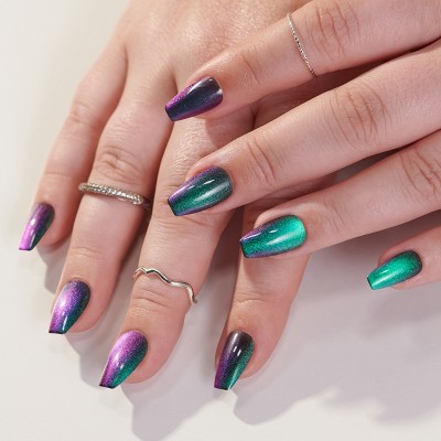 KISS Products Gel Fantasy Magnetic Fake Nails - Chameleon - 31ct