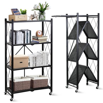 SKONYON Storage Shelves Foldable metal shelves Garage Shelving Units 4-Tier and 5-Tier