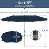 ELECWISH 13ft Outdoor Patio Umbrella, Double Sided Market Rectangle Umbrella with Crank Handle,Large Sun Shade for Outside Deck,Backyard,Garden - 2 of 4