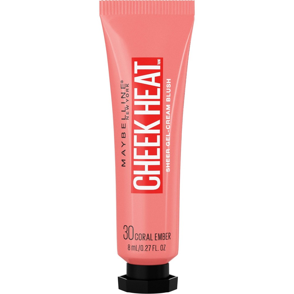 Photos - Other Cosmetics Maybelline MaybellineCheek Heat Blush Coral Ember - 0.27 fl oz: Gel-Cream Formula, Wa 