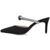 Journee Womens Lunna Mules Mid Stiletto Pointed Toe Pumps - image 2 of 4