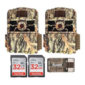 Browning 18MP Dark OPS HD Max Trail Camera (2-Pack) with Acessory Bundle