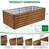 Homdox 6x4x2ft Outdoor Metal Raised Garden Bed, Deep Root Planter Box for Vegetables, Flowers, Herbs, Succulents w/ 266 Gallon Capacity,Wood Grain - 4 of 4