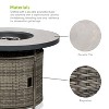 Greemotion 39" Barbuda Round Outdoor Firepit Table Brown: Aluminum Frame, Ceramic Top, All-Weather Patio Furniture - 3 of 4