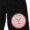 Yellowstone Yellowstone Ranch Brand Logo Men's Black Graphic Sleep Shorts - 2 of 4