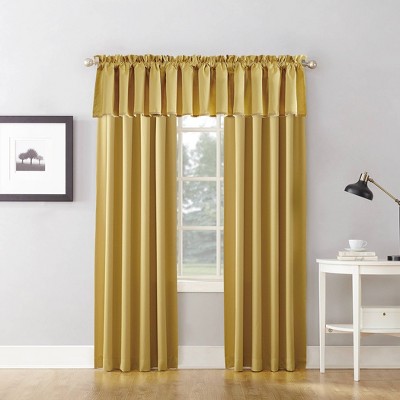 Flax Yellow Room Darkening Rod Pocket Curtain Panel