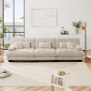 134" Modular Chenille Sectional Sofa with Deep Cloud Cushions & Round Bolster Arms, 3 Seater  Couch for Living Room-3irtyhousy - 2 of 4