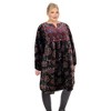 Plus Size Paisley Floral Embroidered Sweater Dress - 2 of 4